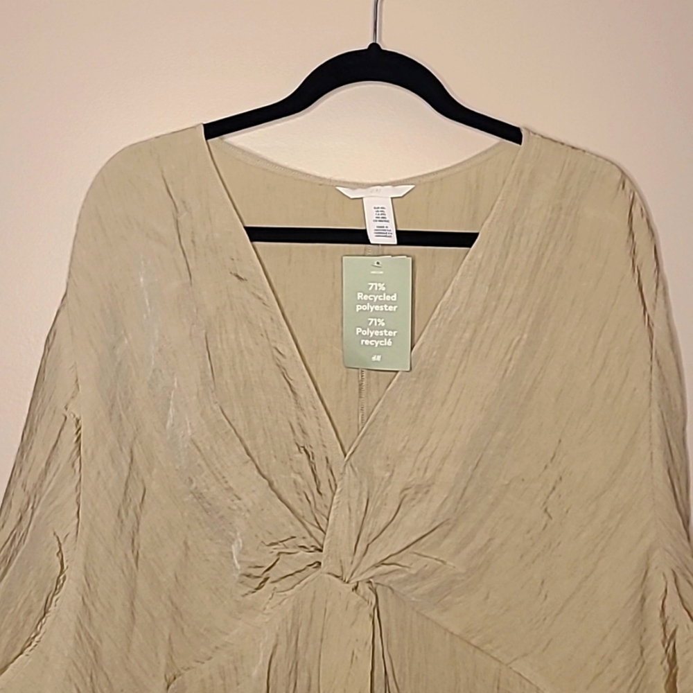 H&M Twist Front Light Green/Sage Tunic - 4X